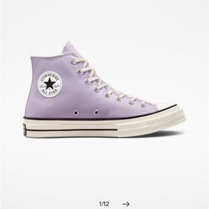 Lavender Platform Converse - Worn once!